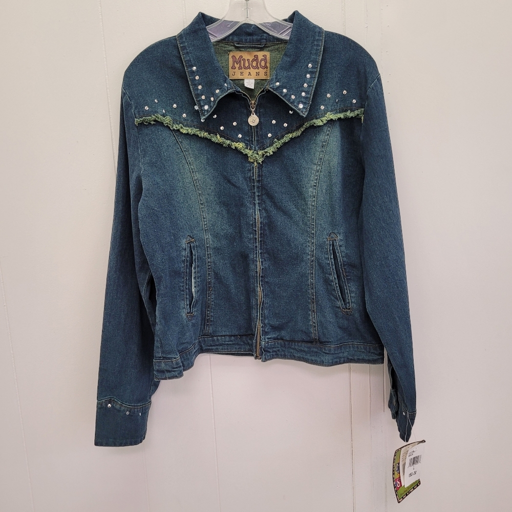 Mudd Jeans Studded Detail Denim Jacket